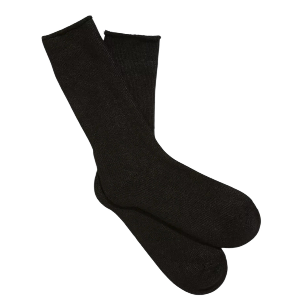 Men’s Bamboo Work Socks Size 10–13 — Thermal Cushioned Crew, Black (3–12 Pairs)